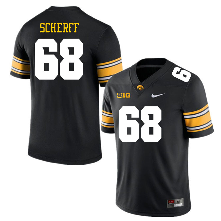 Iowa Hawkeyes #68 Brandon Scherff College Football Jerseys Stitched Sale-Black